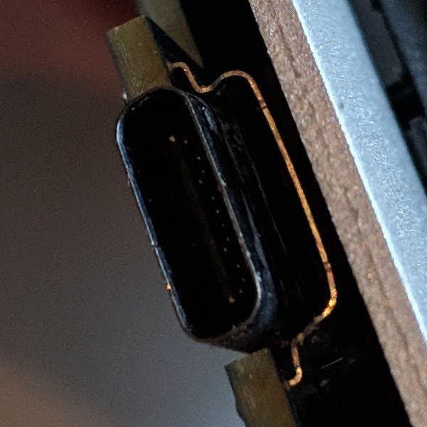 top view of connector, showing separation from bracket